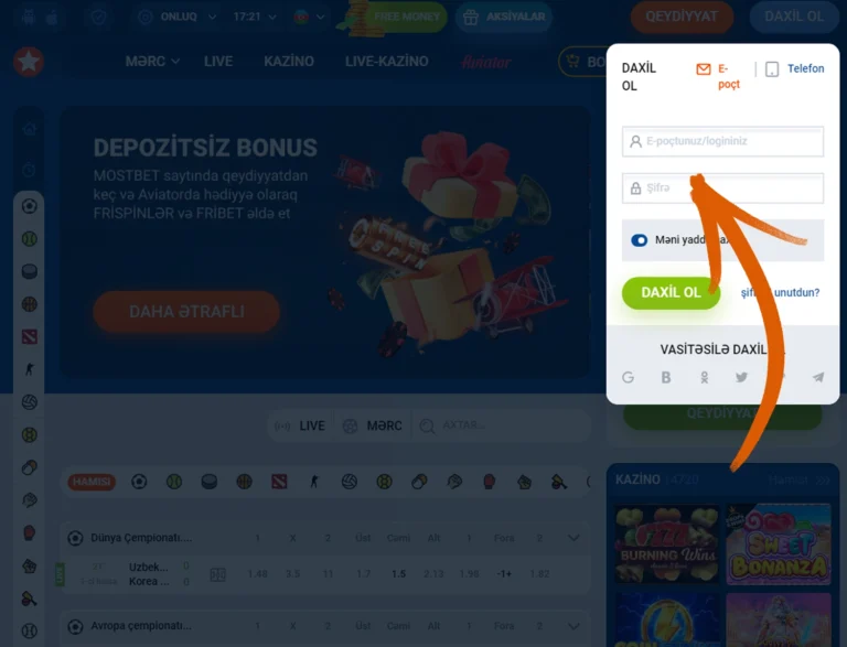 İkinci sətirdə parolu daxil edin, addım 3